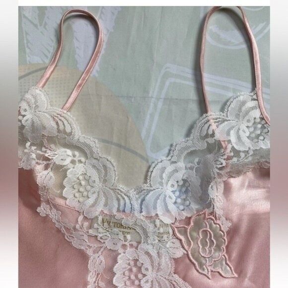 VTG  90s Women's Victoria's Secret Gold Label Lingerie Cami Top Size P Pink - Picture 8 of 8